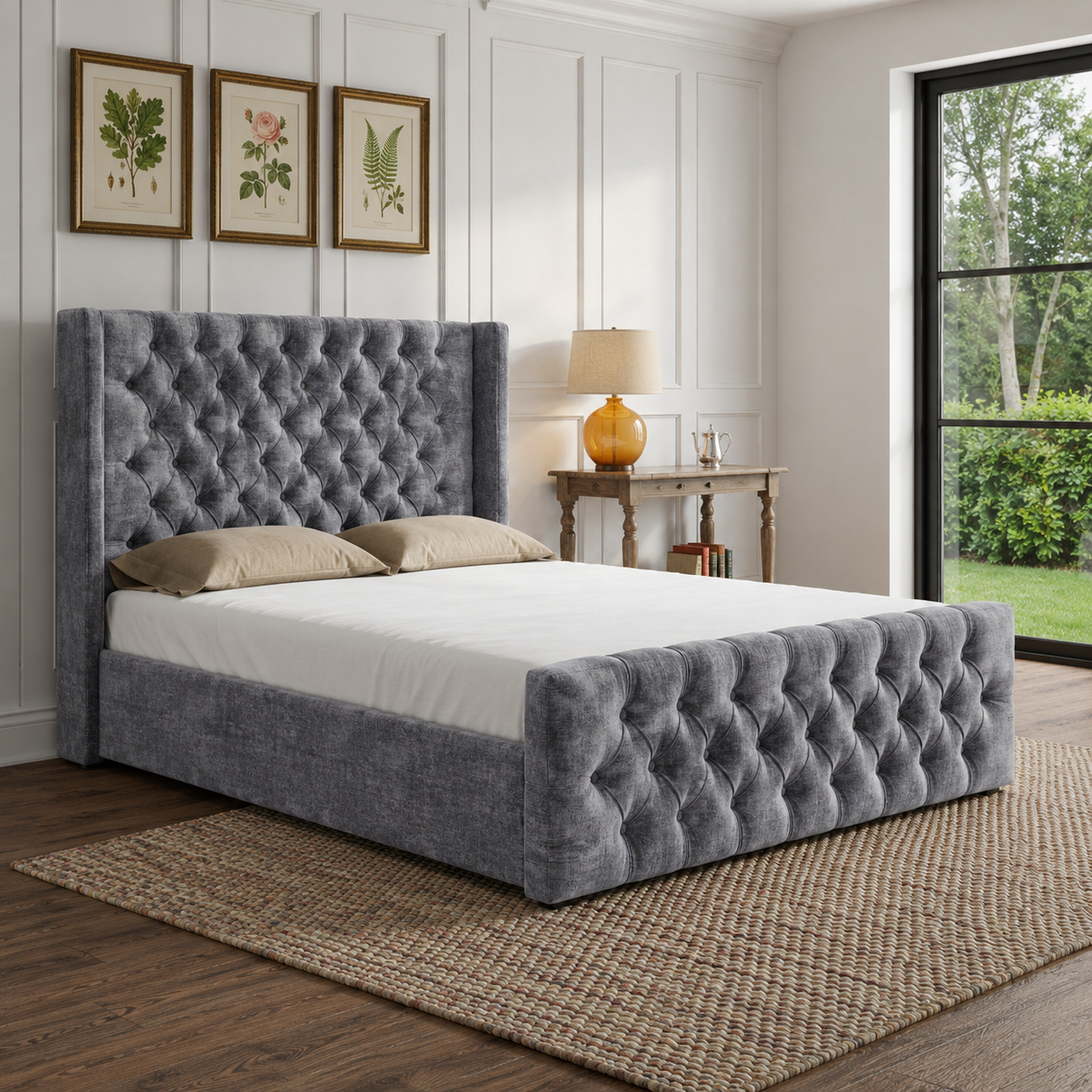 Isla Wingback Ottoman Storage Bed