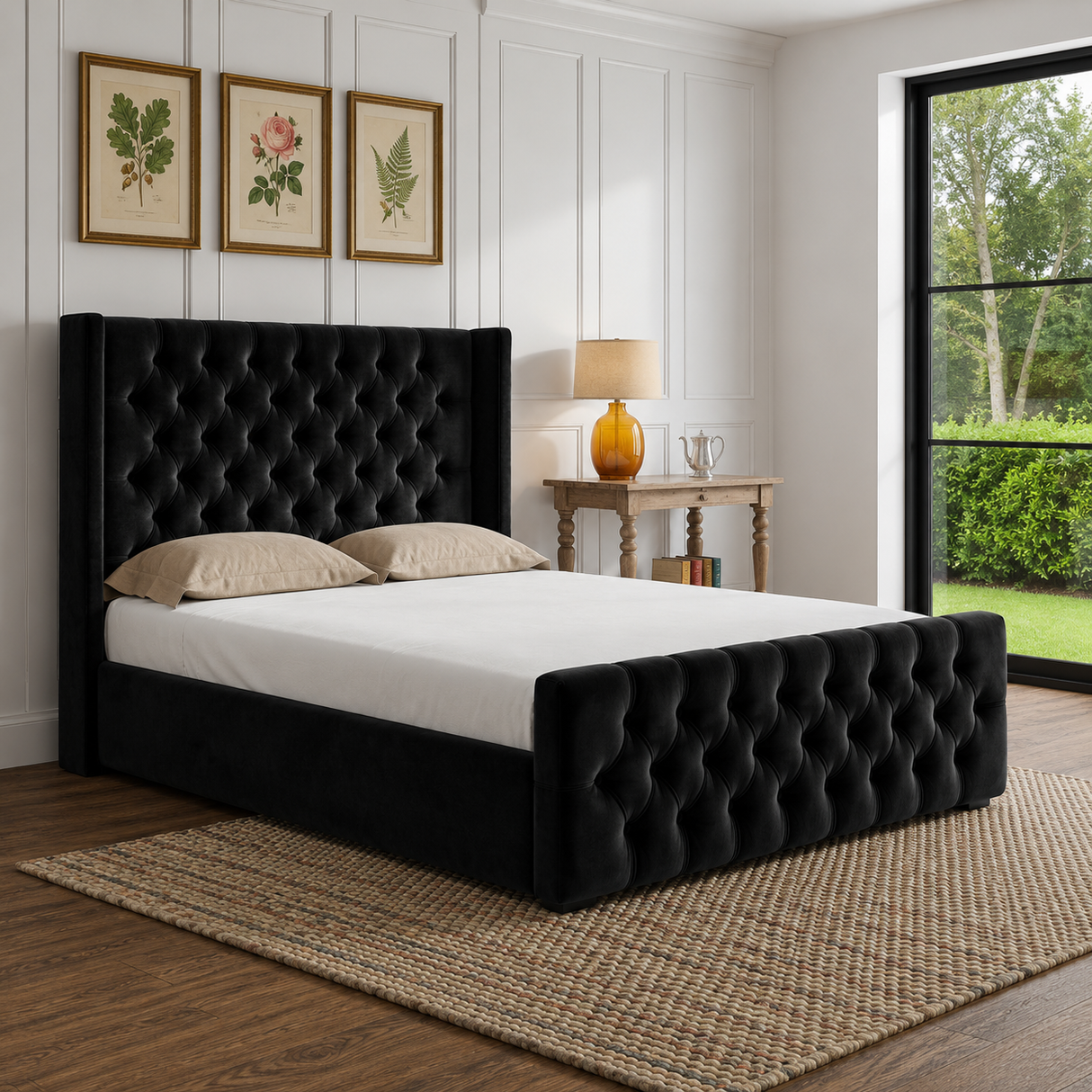 Isla Wingback Ottoman Storage Bed