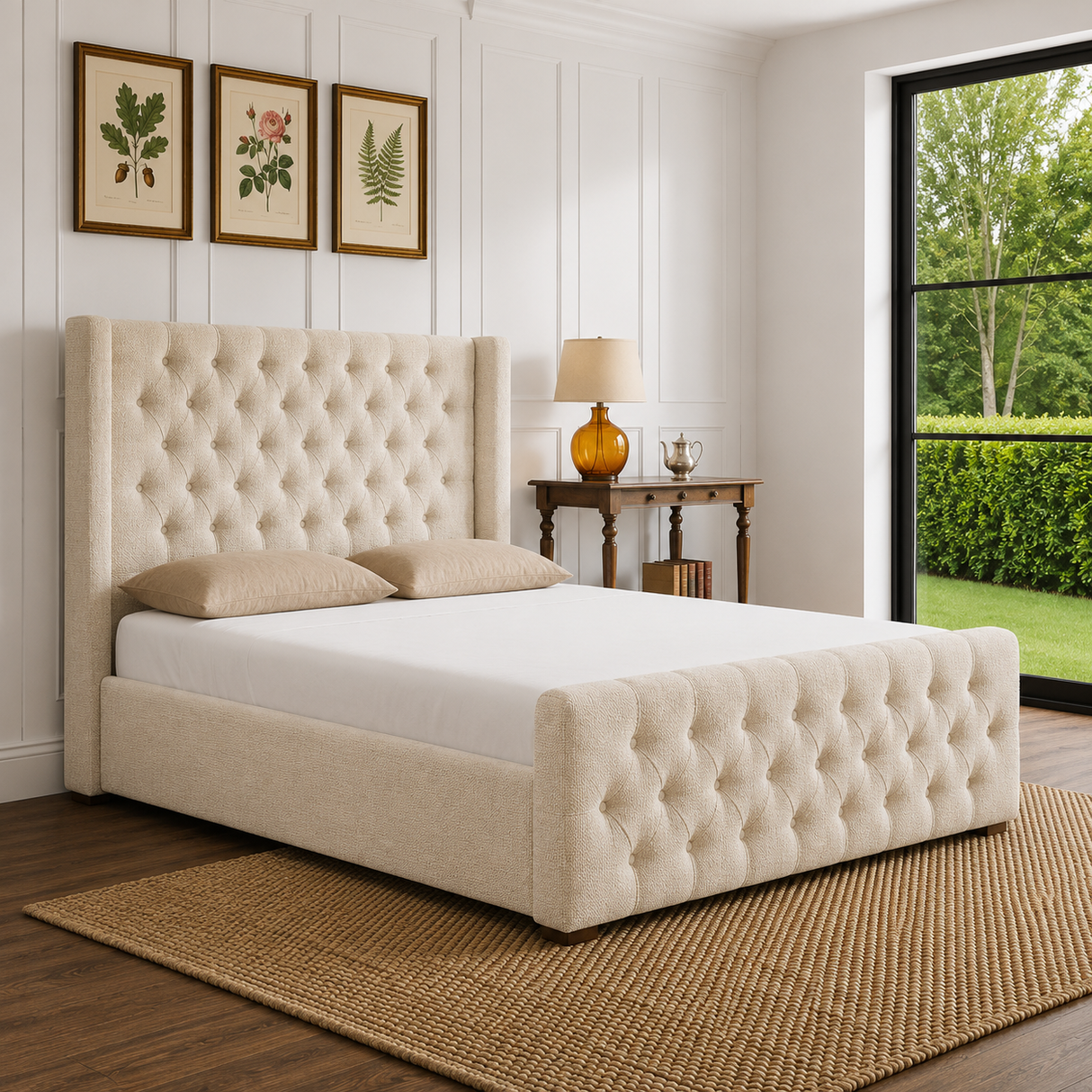 Isla Wingback Ottoman Storage Bed
