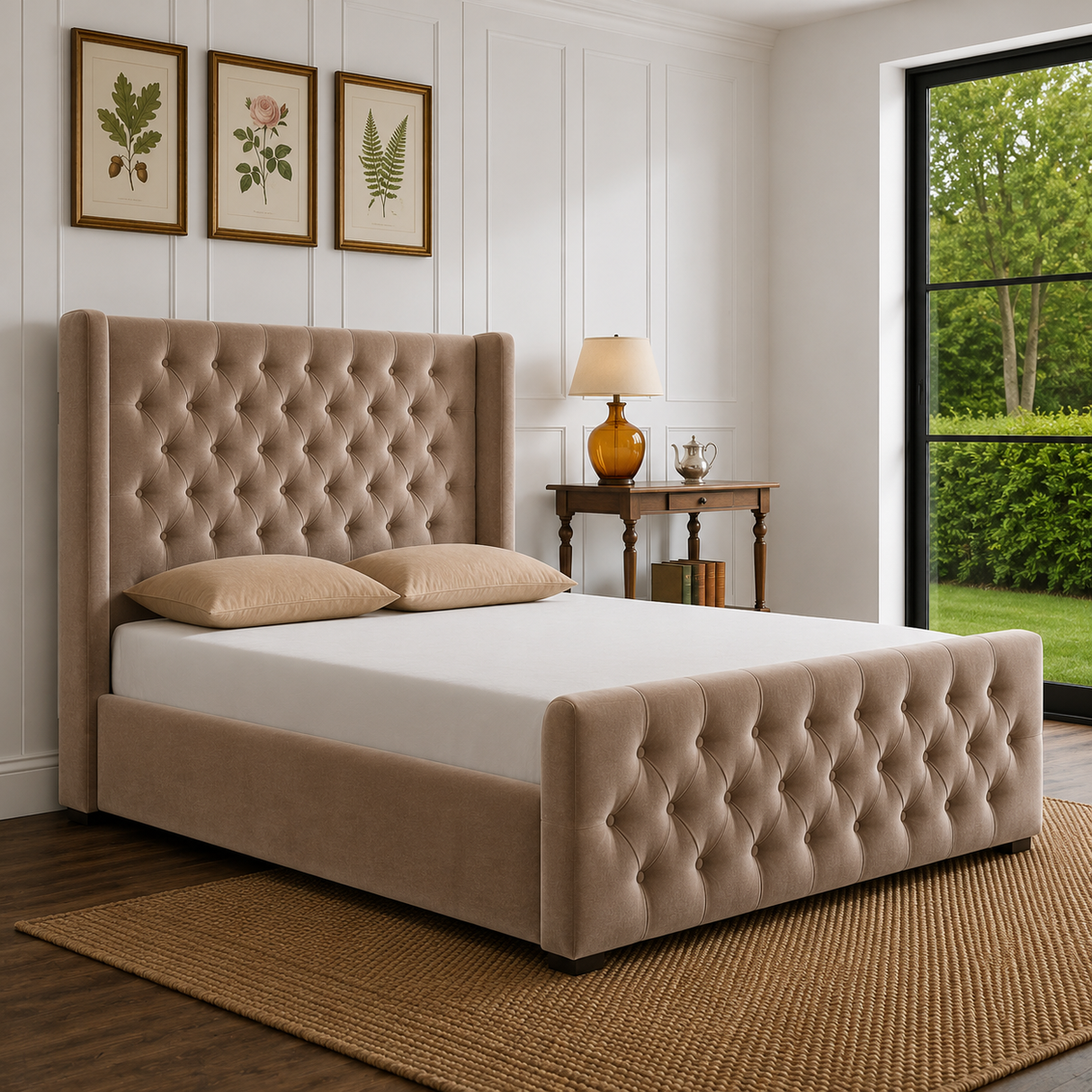 Isla Wingback Ottoman Storage Bed