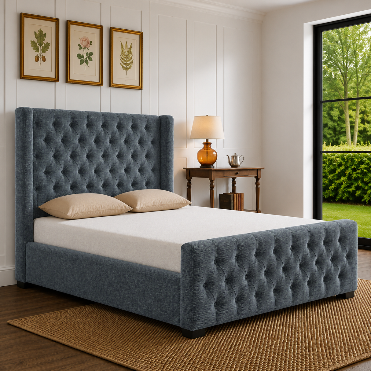 Isla Wingback Ottoman Storage Bed