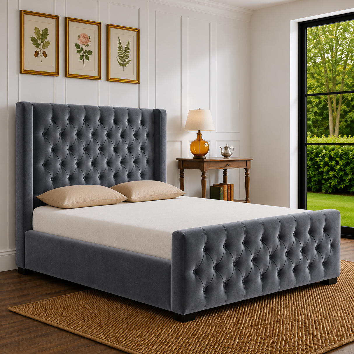 Isla Wingback Ottoman Storage Bed