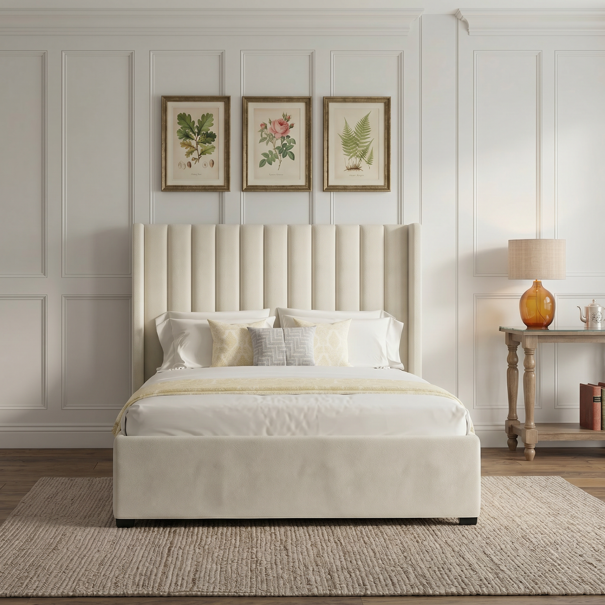 Elora Wingback Ottoman Storage Bed