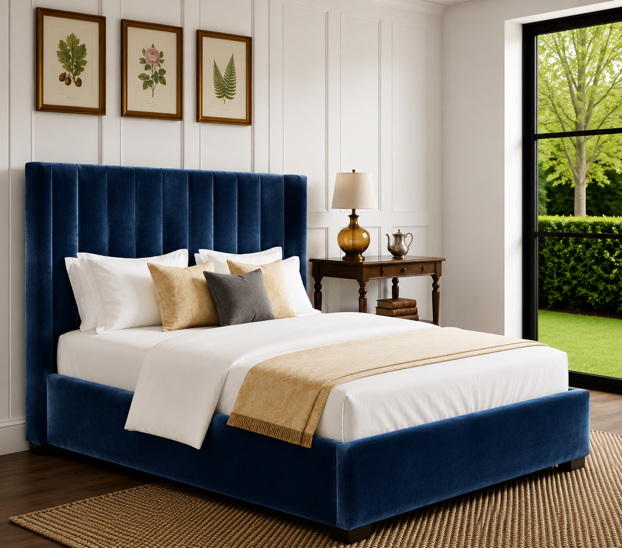 Elora Wingback Ottoman Storage Bed