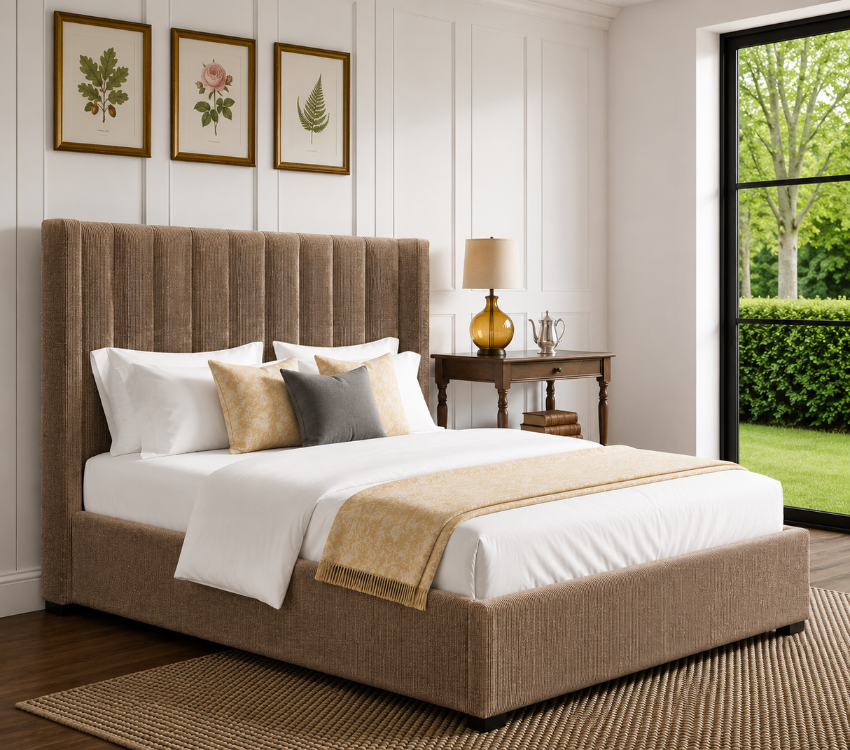 Elora Wingback Ottoman Storage Bed