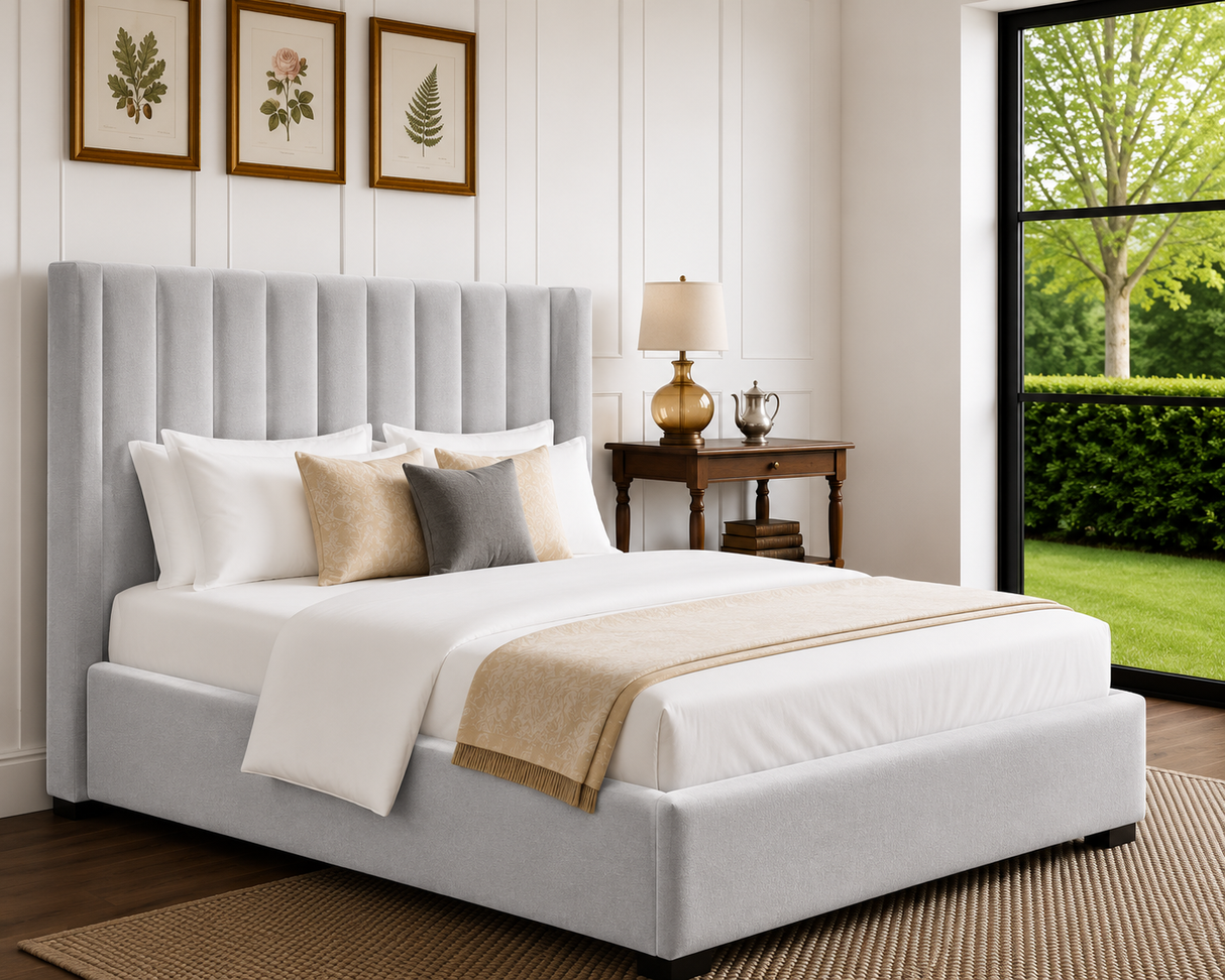 Elora Wingback Ottoman Storage Bed