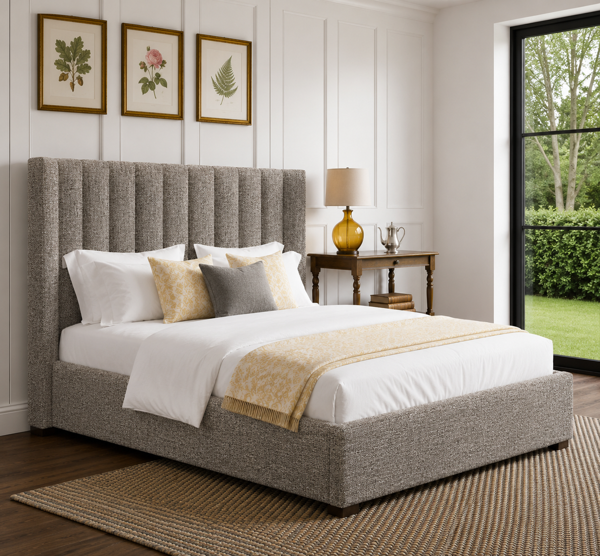 Elora Wingback Ottoman Storage Bed
