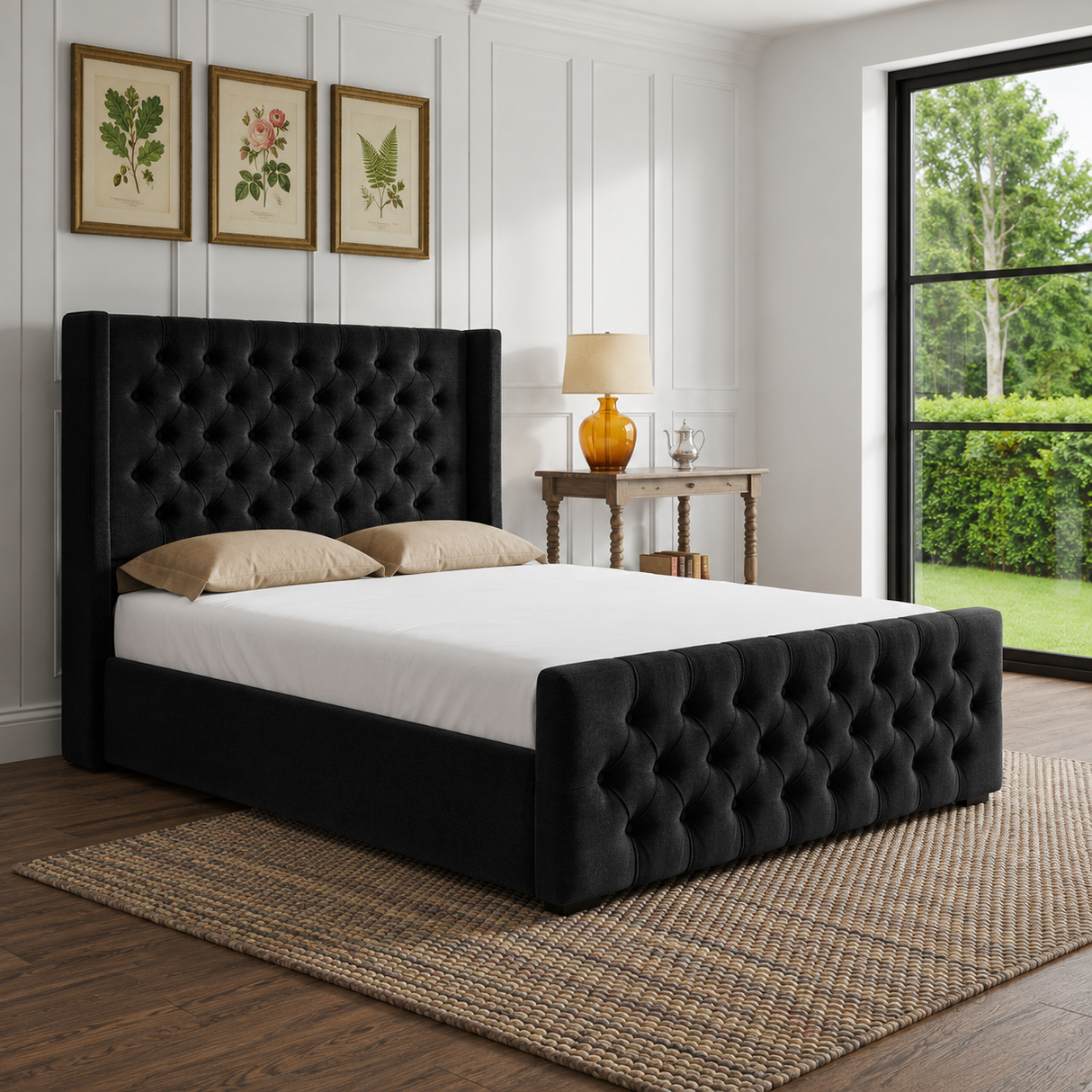 Isla Wingback Ottoman Storage Bed