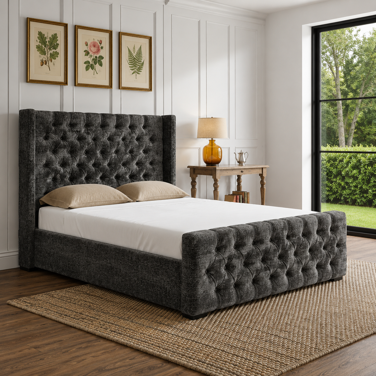 Isla Wingback Ottoman Storage Bed