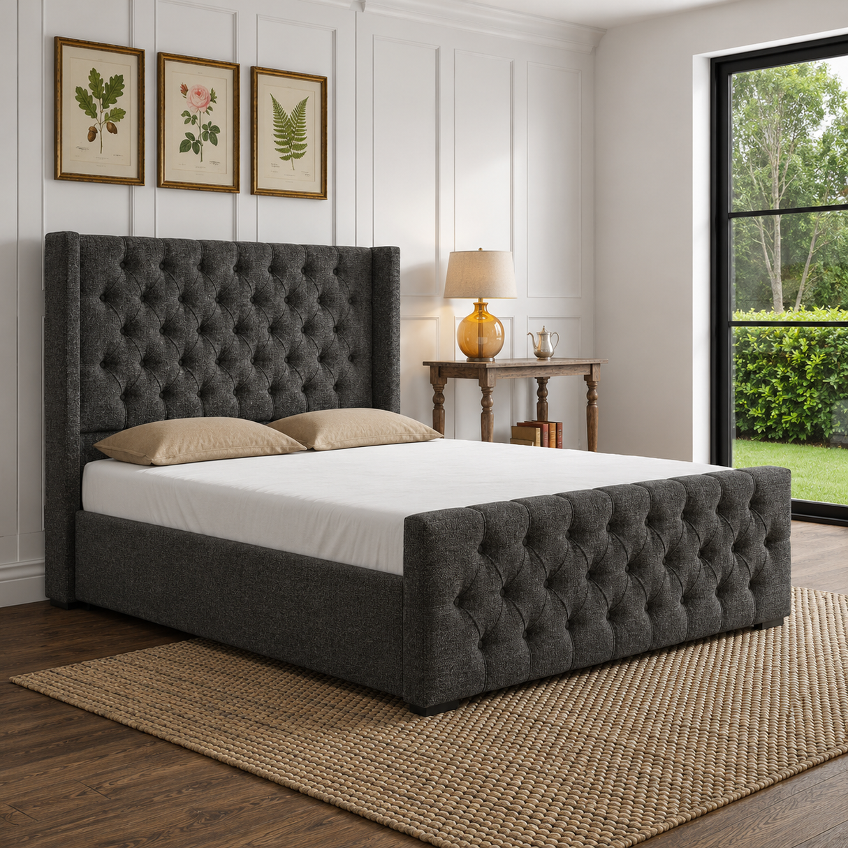 Isla Wingback Ottoman Storage Bed