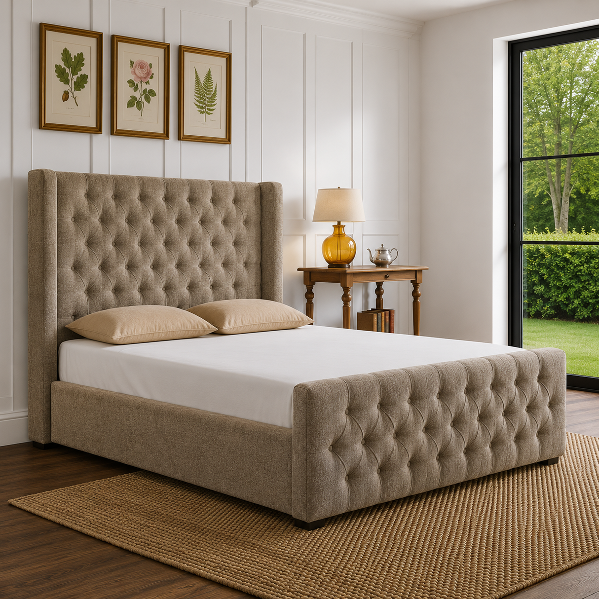 Isla Wingback Ottoman Storage Bed