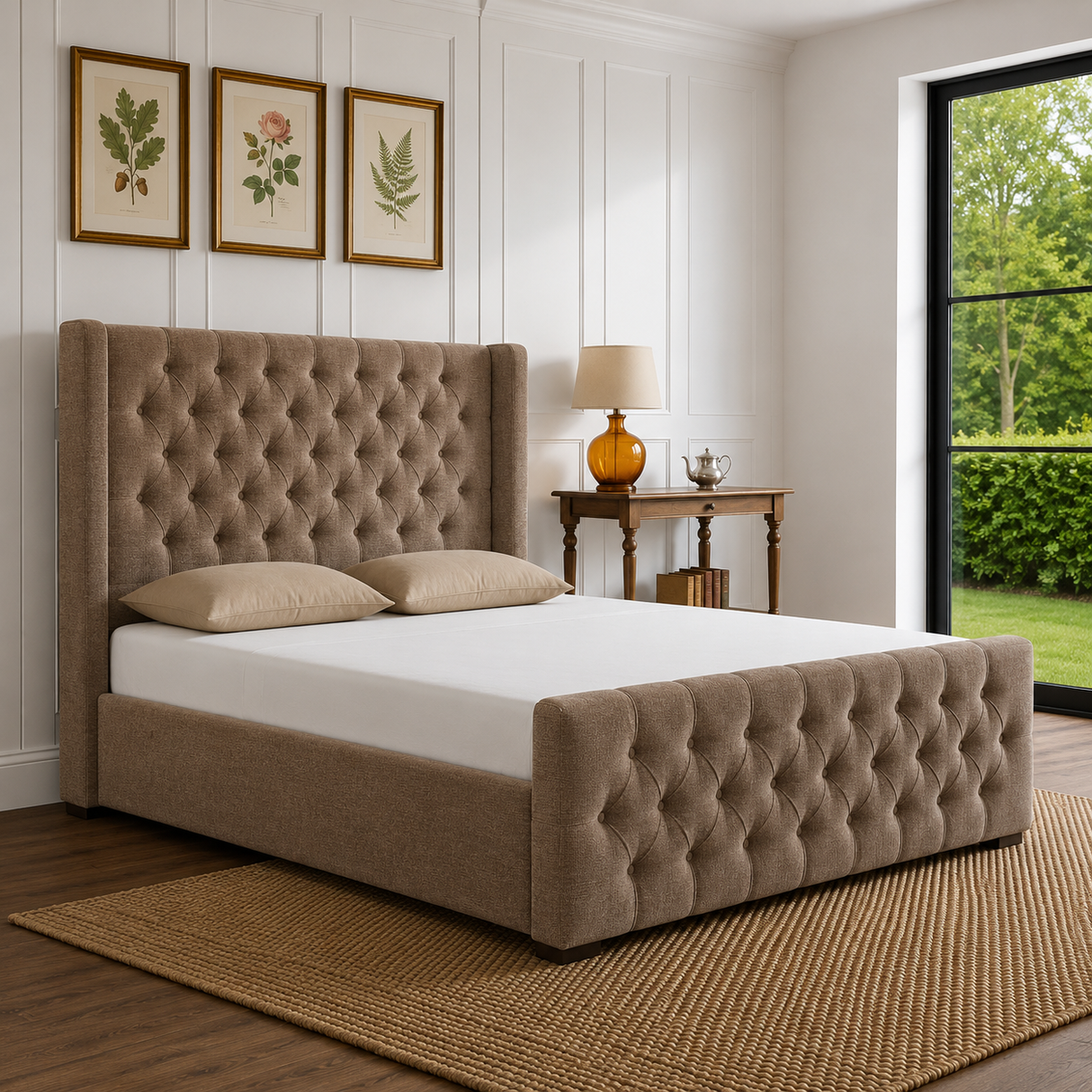Isla Wingback Ottoman Storage Bed