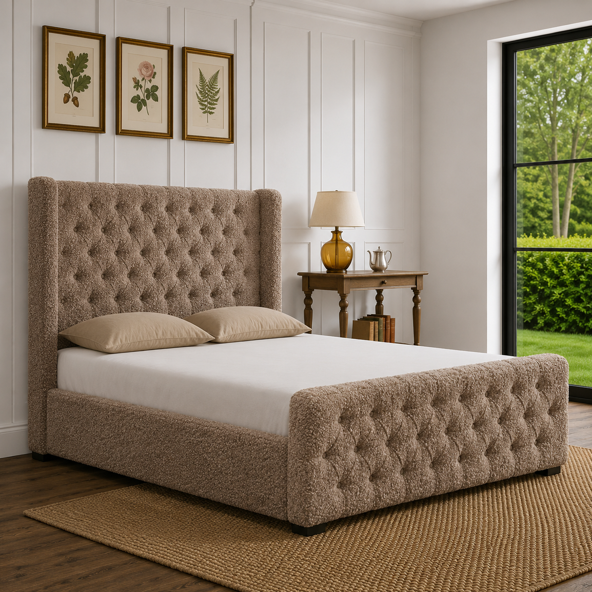 Isla Wingback Ottoman Storage Bed