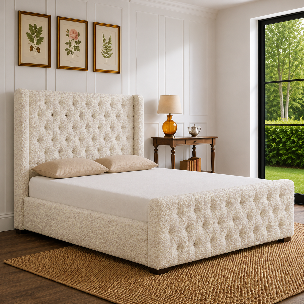 Isla Wingback Ottoman Storage Bed