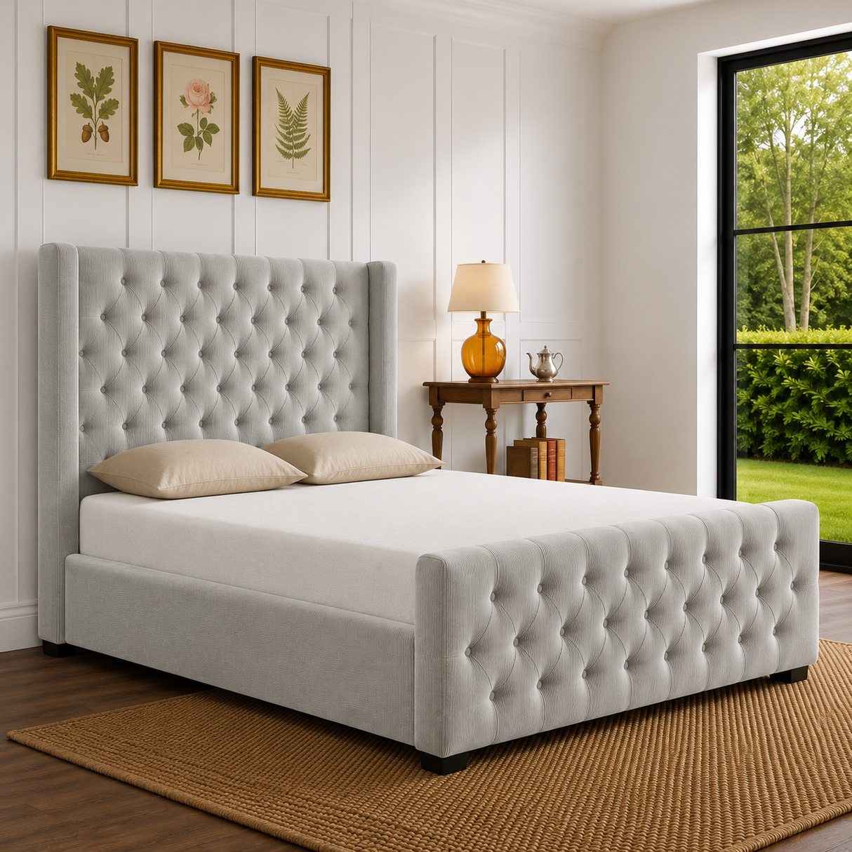 Isla Wingback Ottoman Storage Bed