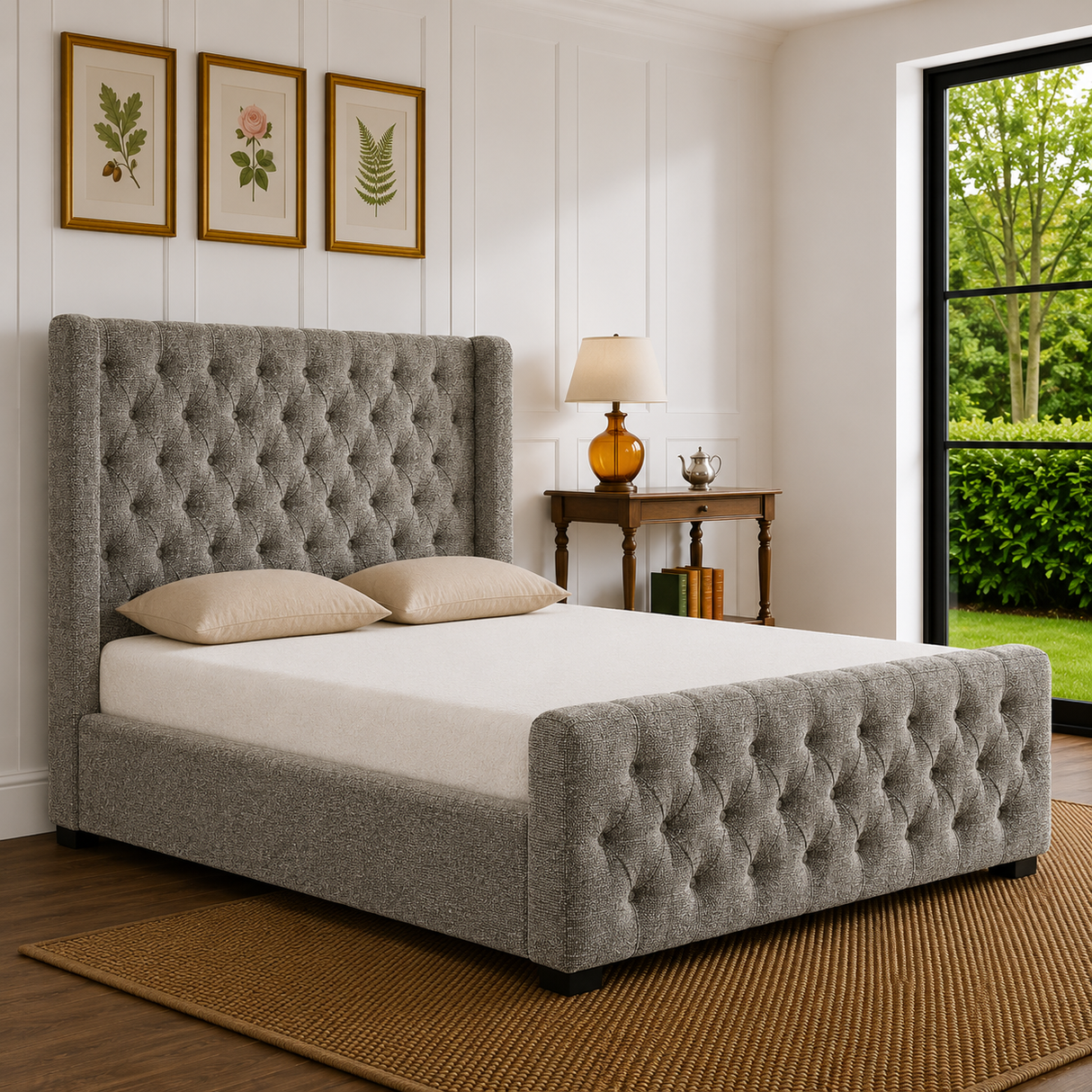 Isla Wingback Ottoman Storage Bed
