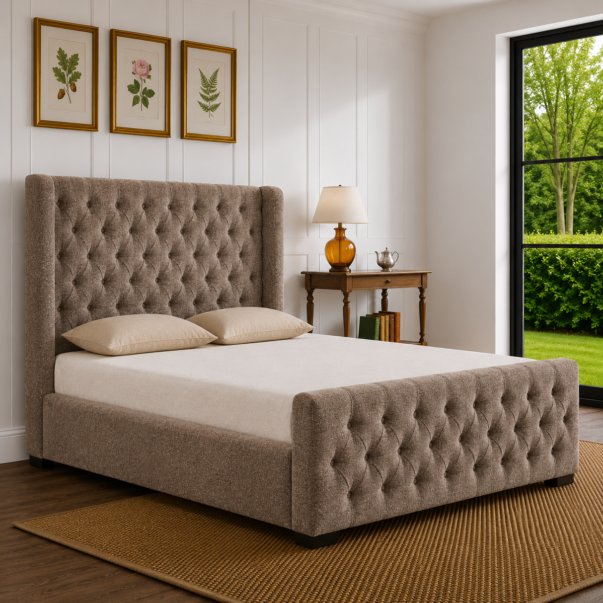 Isla Wingback Ottoman Storage Bed
