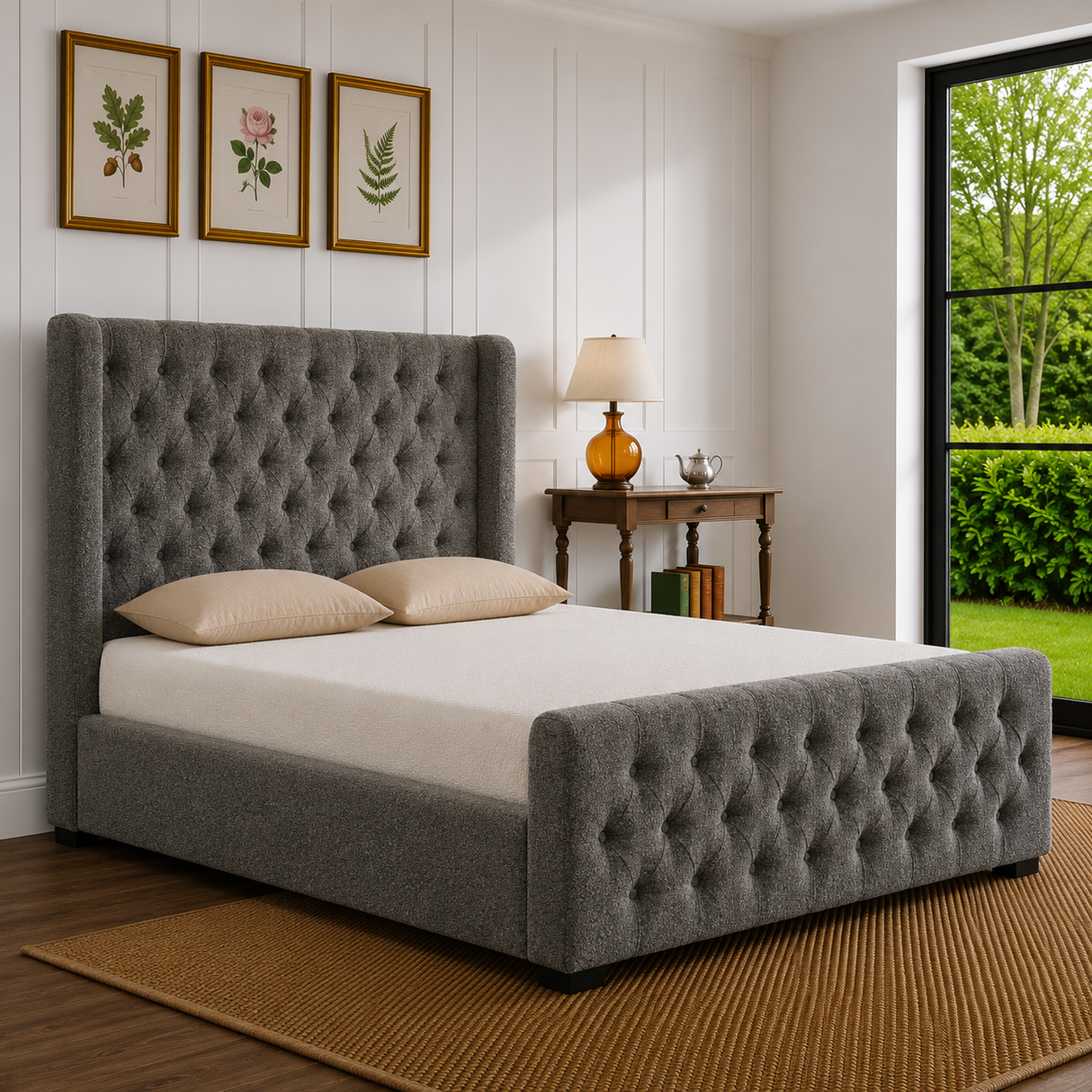 Isla Wingback Ottoman Storage Bed