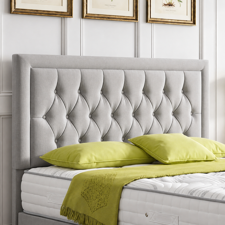 Eden Upholstered Button Border Headboard The Bed Loft