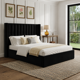Elora Wingback Ottoman Storage Bed