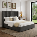 Elora Wingback Ottoman Storage Bed