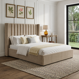 Elora Wingback Ottoman Storage Bed