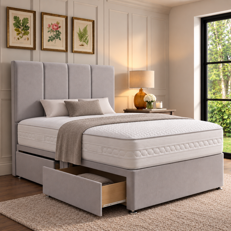 Hazel Divan Bed Set With Headboard The Bed Loft