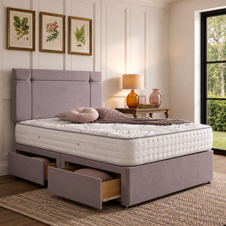 Neela Divan Bed Set With Button Headboard The Bed Loft