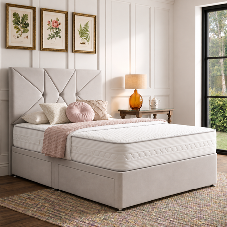Evelyn Divan Bed Set With Button Headboard The Bed Loft