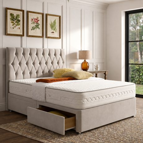 Holly Divan Bed Set With Button Headboard The Bed Loft