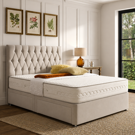 Holly Divan Bed Set With Button Headboard The Bed Loft