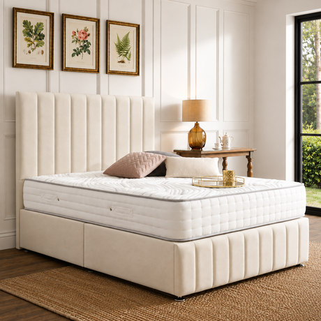 Opal Divan Bed Set With Tall Headboard and Footboard The Bed Loft