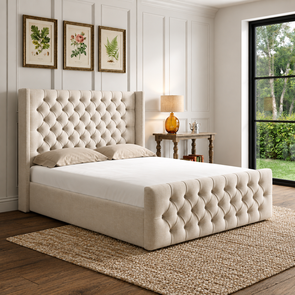 Isla Wingback Ottoman Storage Bed