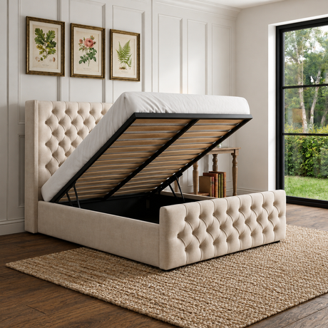 Isla Wingback Ottoman Storage Bed The Bed Loft