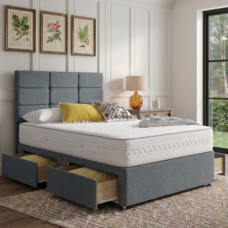 Oban Divan Bed Set With Button Headboard The Bed Loft