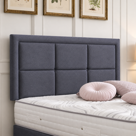 Reed Upholstered Button Border Headboard The Bed Loft